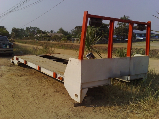 ขายหางบรรทุกแบคโฮ 200 ต่อใหม่เหล็ก H บีมใส่กับรถ MITSUFUSO