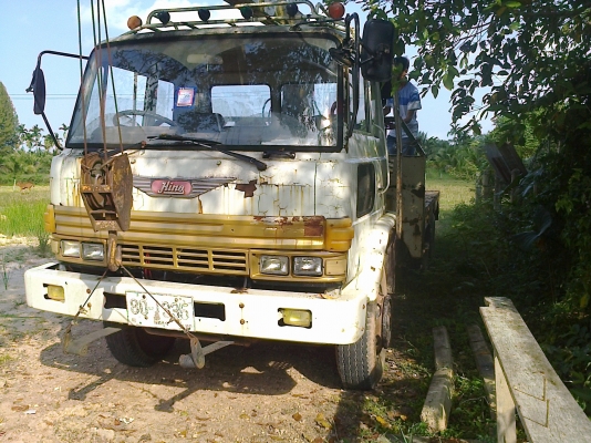 10ล้อ2เฟลาท้ายลาดHINO Fm187LA วางเครื่องEP100 แท้ๆติดเครน2.5ตัน หัวเดิมบาง