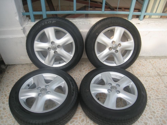 ขายล้อแม็กเดิม TOYOTA VIOS 15" 4/100 +ยางปี10(081-3747940)