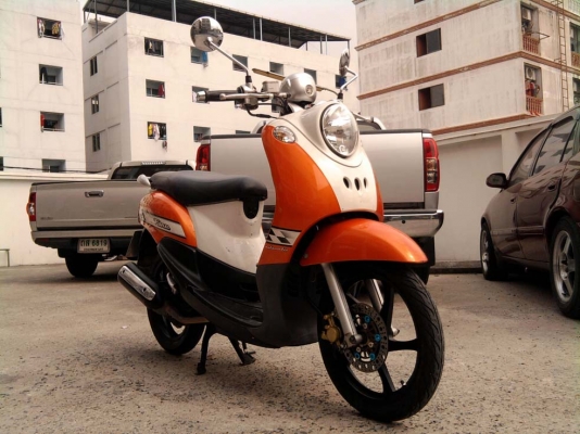 ขออนุญาติขายYamaha Fino 115 cc. มือเดียว สีส้มขาว ล้อแม็ก