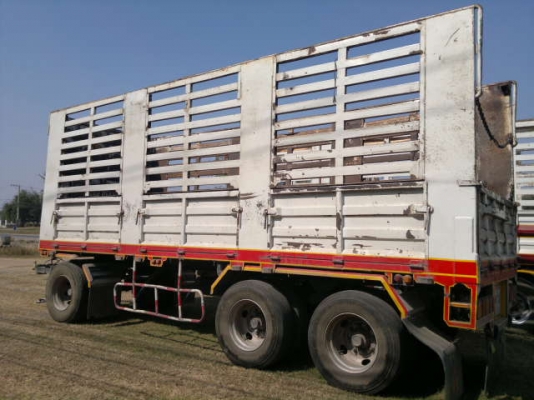 ขายลูกพ่วง 3 เพลา ยาว.7.40 เมตรกระบะเหล็กคอกเกษตรไม่ดั้ม อู่.ไพรวัลน์