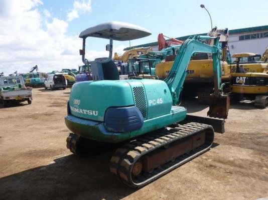 SALE___Komatsu PC45-1 ส่งตรงจากญี่ปุ่นถึงไทยแล้ว เครื่อง 4D84 ปั้มนิ้ว สภาพดี พร้อใช้งาน