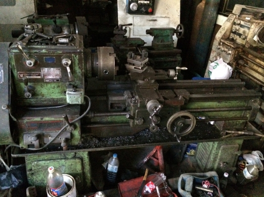 ขายเครื่องกลึง 4 ฟุต (ต้าชิง)TS 45 ไฟบ้าน เกียร์บล็อค ไม่มีแท่นยันศูนย์ ราคาเครื่องละ  38,000 บาท