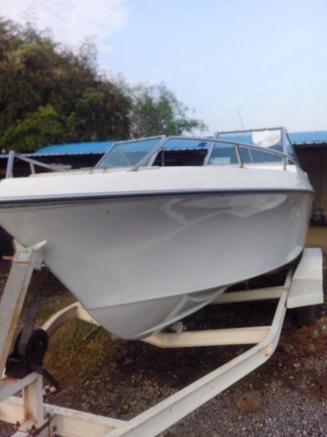 ขายเรือไฟเบอร์ 22 ฟุตเครื่องเมอร์คิวรี่ 225 แรง 170,000.-บาท