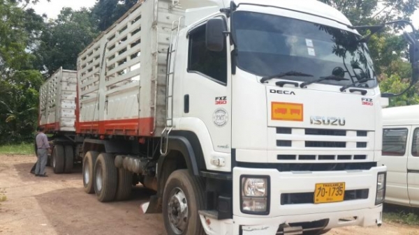 ขาย ISUZU 360 สองเพลาดั๊ม แม่+ลูก กระบะเหล็กคอกเกษตรสามมิตร รถปี 55