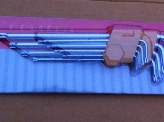 ประแจดาว MOLLER รุ่น มม. ก้านยาวมีห้วดาวสองด้านพร้อมซองพลาสติกเสียบเก็บ