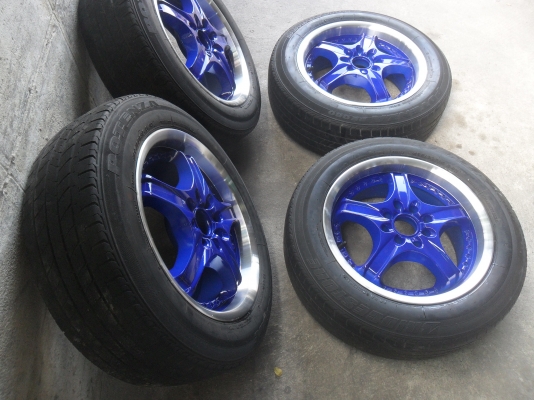 ล้อแม็ก 15นิ้ว 4รู100/114พร้อมยาง 185/60R15ปี10 สวยๆ 4 ล้อ ราคา 4700 บาท