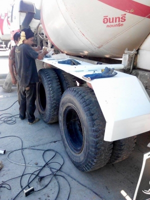 บังโคลนล้อ หลังรถโม่ปูนรุ่นใหม่ ล่าสุด