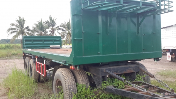 หางพ่วงพนัสพื้นเรียบ สามคาน ยาว 7.50 เมตร