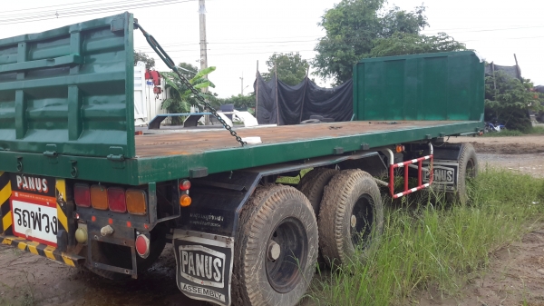 หางพ่วงพนัสพื้นเรียบ สามคาน ยาว 7.50 เมตร