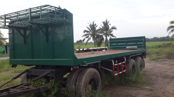 หางพ่วงพนัสพื้นเรียบ สามคาน ยาว 7.50 เมตร