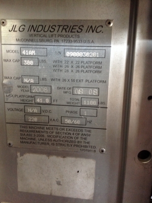 รถกระเช้า JLG 41AM 41.8 FT