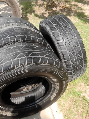 265/70R16 DUNLOP GRANDTREK AT3 ตัวหนังสือขาว ชุด 4 เส้น  TEL.081-427-3941
