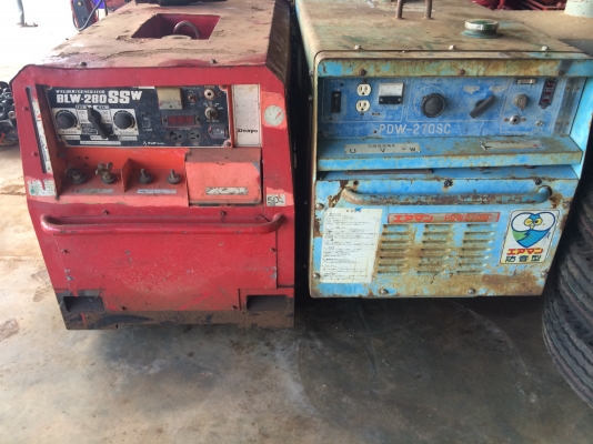 ขายเครื่องปั่นไฟ พร้อม เครื่องเชื่อม 2 หัว ขนาด 100 กิโลวัตต์ มือสองสภาพดีจากญี่ปุ่น
