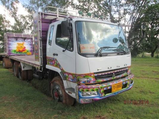 มิตซูฟูโซ่FN-2524  240แรง 10เกียร์โลไฮกระบะพื้นเรียบ แม่ลูกรถปี 2556