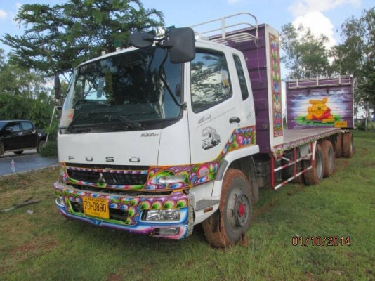 มิตซูฟูโซ่FN-2524  240แรง 10เกียร์โลไฮกระบะพื้นเรียบ แม่ลูกรถปี 2556