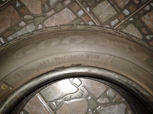 ขายยางGOODYEAR 195-65-R15ปี 2013 ถูกๆ 4 เส้น ขายยางGOODYEAR 195-65-R15ปี 2013 ถูกๆ 4 เส้น