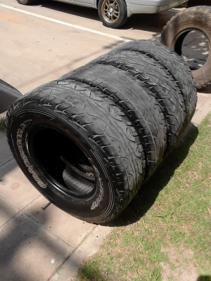 265/70R16 DUNLOP GRANDTREK AT3 ตัวหนังสือขาว ชุด 4 เส้น  TEL.081-427-3941