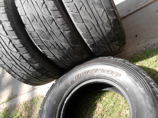 265/70R16 DUNLOP GRANDTREK AT3 ตัวหนังสือขาว ชุด 4 เส้น  TEL.081-427-3941