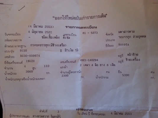 ขายTOYOTA เครื่องISUZU 110แรง เครื่องดี คัชซีดี เหมาะสำหรับนักปั้น สภาพพร้อมใช้ เอกสารพร้อมโอน โทร090-8588220คุณนะ ID:narong498 หรือwww.truck.in.th/498 FB:ณรงค์ ซื้อขายรถมือสอง