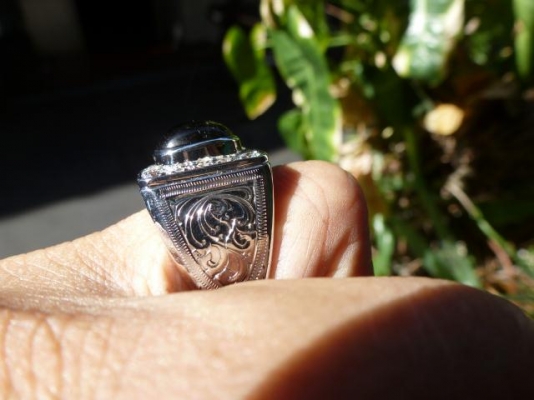 แหวนเงินแท้พลอยสตาร์อินเดียแท้