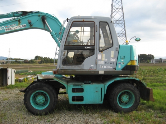 รถขุดล้อยาง Kobelco SK100W #YE03-02337 Excavator สต็อกเราที่ญี่ปุ่น สนใจโทร. 080-6565422 (หนิง)