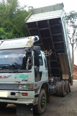 ขาย HINO 3M สองเพลา ดั๊มกระบะเหล็ก สามมิตร รถปี 38