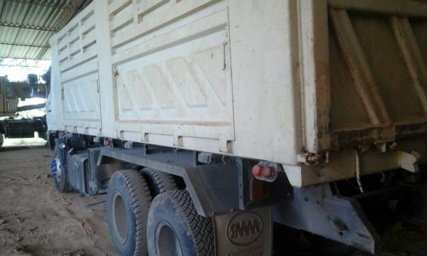 ขาย HINO 344 สองเพลา ดั๊ม กระบะเหล็กสามมิตร รถปี 56