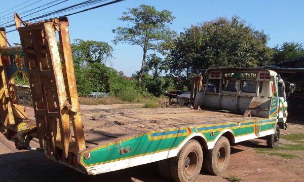 ขายรถสิบล้อเทเลอร์รถเกี่ยว HINO FD176B รถประกอบ ปี 39 เครื่อง HO7C-185 แรง 2 เพลา เบรคลมดูด พวงมาลัยพาวเวอร์ ทะเบียนพร้อม