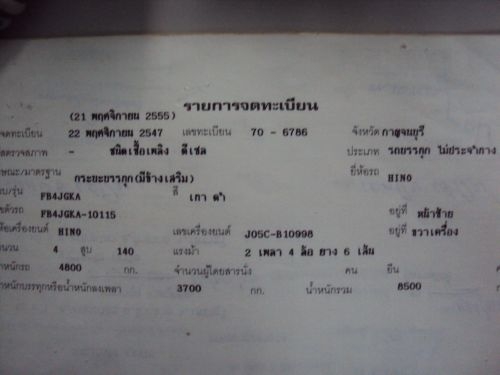 ขาย 6ล้อ HINO 140แรง FB4J ยาว5เมตร ปี97