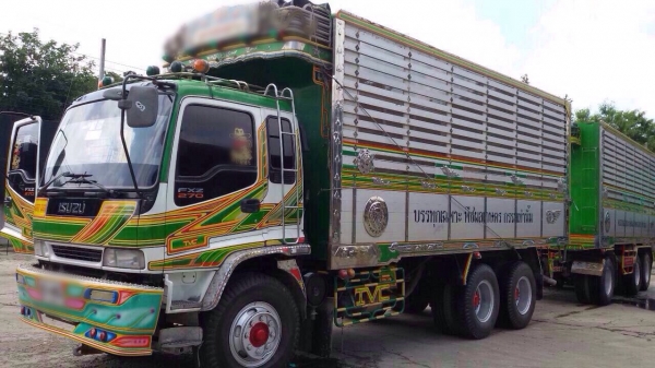 ขายรถพ่วงสิบล้อดัมพ์ ISUZU เครื่อง 270 แรง ปี 49 กระบะมิเนียมดัมพ์คอกเกษตร ลูก 3 เพลา ยาว 6.80 เมตร