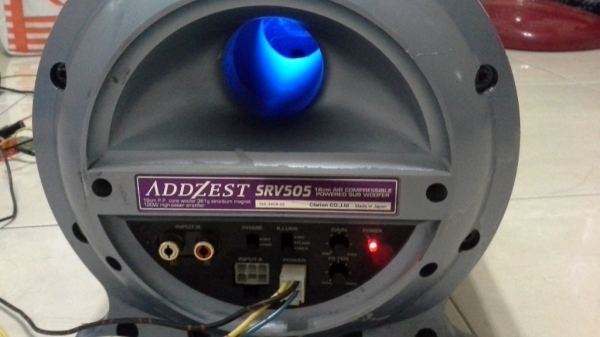 Subwoofer Addzest SRV505 แอมป์ในตัว มือสองญี่ปุ่น