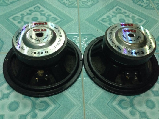 กลาง8&quot;TOPAZ มือสองสภาพเดิมๆเสียงดีมาก ขายคู่ละ 1500 บาท