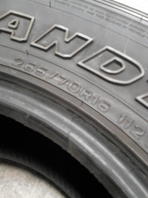 265/70R16 DUNLOP GRANDTREK AT3 ตัวหนังสือขาว ชุด 4 เส้น  TEL.081-427-3941