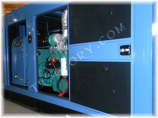 เครื่องกำเนิดไฟฟ้า ดีเซล ขนาด 200 KVA standby power แบบมีตู้เก็บเสียง