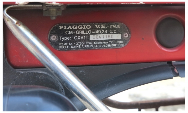 สายพันธุ์อิตาลี Piaggio Grillo สายพันธุ์อิตาลี Piaggio Grillo