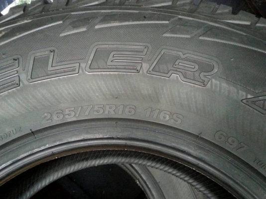ยางใหม่  บริสโตน ดูลเลอร์  265 75 16  ปี 14