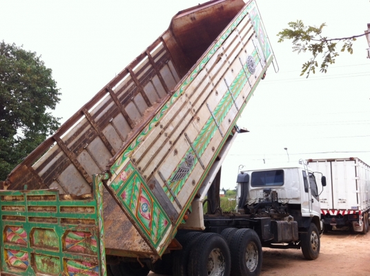 ขายISUZU DECA 320 ดัมพ์ 10ล้อ พร้อมชุดลำโพง+ระบบยกดัมพ์ตัวลูกพ่วง ครบ