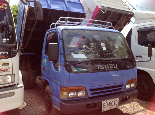 ขายรถบรรทุกหกล้อดัมพ์ ISUZU NPR66LX5T เครื่อง 4hf1-120 แรง เดิมๆตามรุ่น ทะเบียนพร้อม