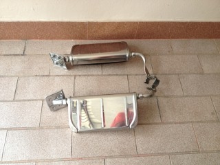 กระจกมองข้างโคมเมียมของเก่าญี่ปุ่นสภาพสวย