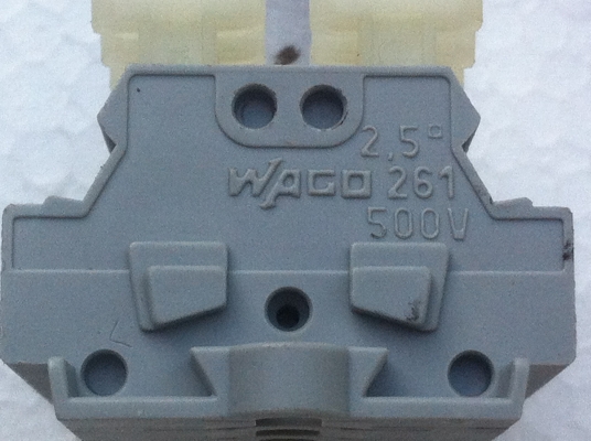เทอร์มินัลบล็อก แผงต่อสายไฟ Terminal Block แบบกดเพื่อเสียบสายไฟแบบ 4 ช่อง มีที่ยึดด้านข้าง