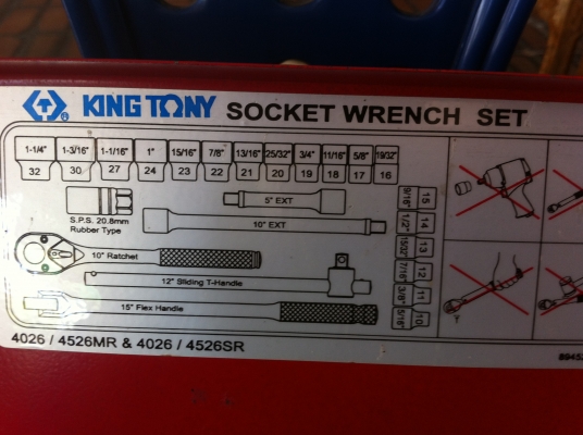 ประแจ บล็อก KING TONY แท้ชุดใหญ่สภาพเหมือนใหม่ ครบชุด