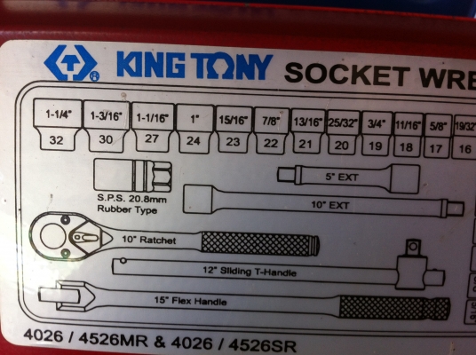 ประแจ บล็อก KING TONY แท้ชุดใหญ่สภาพเหมือนใหม่ ครบชุด