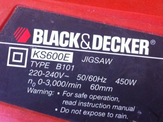 เลื่อยจิ๊กซอ black&amp;decker ขนาด 450 W. มือสองพร้อมใช้สภาพสวย