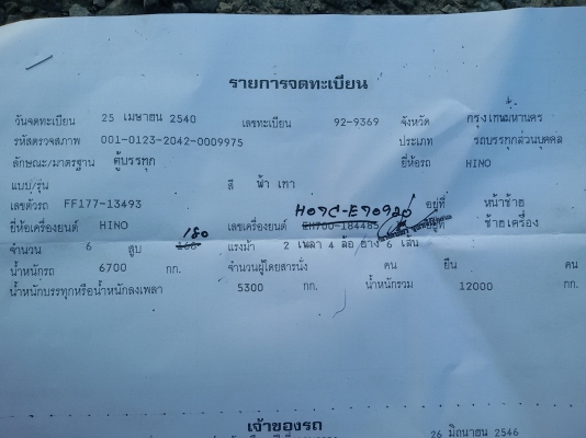 ขายรถ HINO FF177 เครื่อง HO7C 185 แรงม้า เบรคทิฟฟี่ พวงมาลัยเพาเวอร์