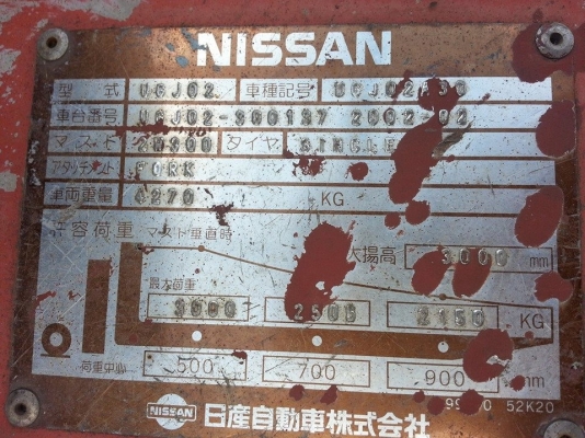 ขาย ฟอล์คลิฟต์ 3 ตัน Nissan FG30 J02 รถปี 2002 รถนอกเก่าญี่ปุ่น ขาย ฟอล์คลิฟต์ 3 ตัน Nissan FG30 J02 รถปี 2002 รถนอกเก่าญี่ปุ่น