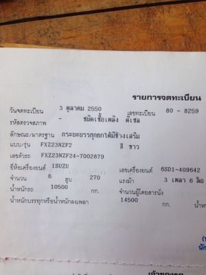 ขาย ISUZU 270 สองเพลา ดั๊ม กระบะเหล็ก รถปี 50