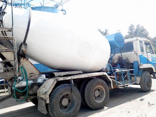 เปลี่ยนเปลือกถังโม่ปูนที่บางแล้วทำใหม่พร้อมรับทำสีรถโม่ปูน