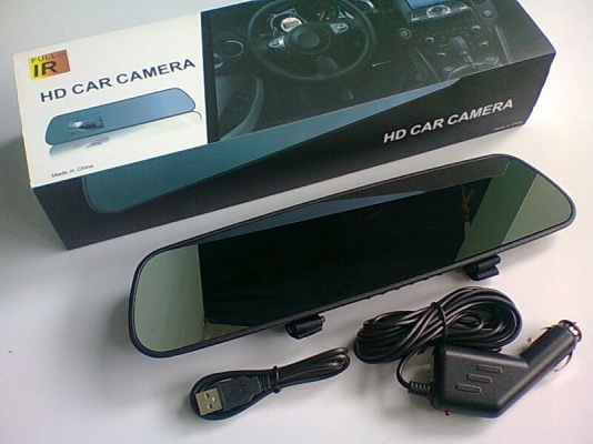 กล้องบันทึกณรถยนต์แบบกระจกแอบถ่าย