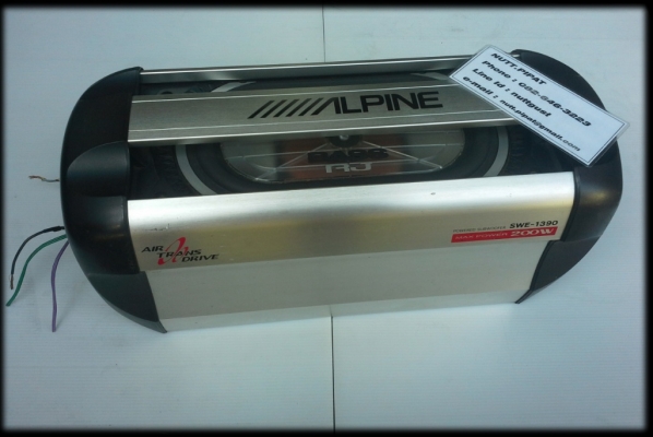 Alpine Subwoofer SWE-1390 แอมป์ในตัว มือสองญี่ปุ่น